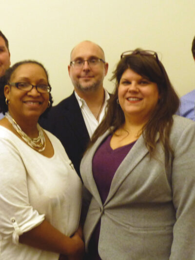 (L-R): Morton, Rivera, Hall, Abraham Bonowitz, Rapp, Paige-Gil and Erik Raser-Schramm