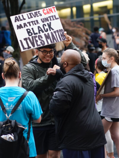 People at the protest for George Floyd and Breonna Taylor in Wilmington on June 5, 2020.