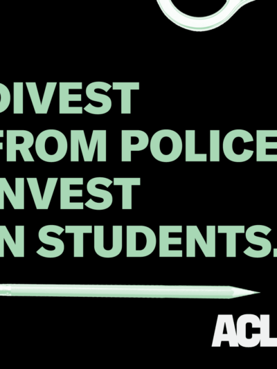 Divest from police. Invest in students.