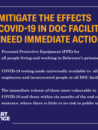 To mitigate the effects of COVID in DOC facilities, we need action now.