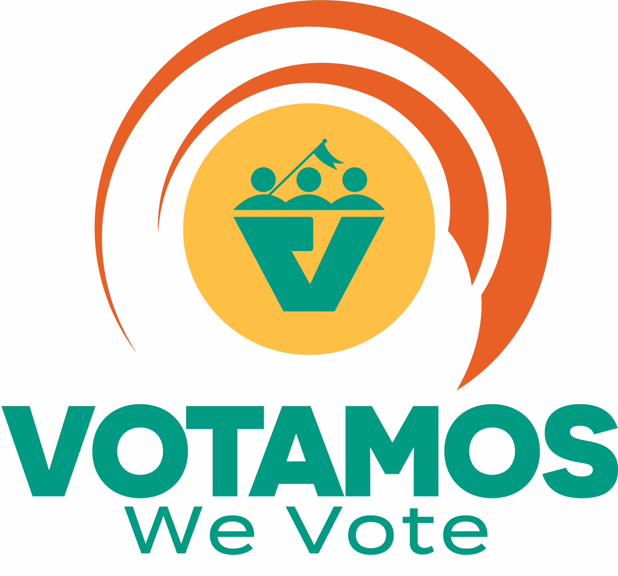 Votamos / We Vote logo.