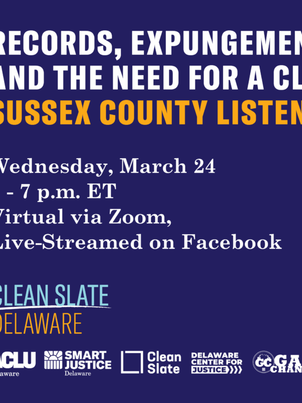 Records, Expungement, and the need for a clean slate: sussex county listening session