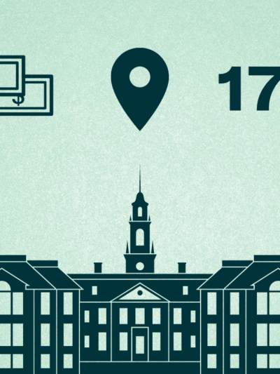 A graphic of the Delaware State Capitol building with three icons hovering over it: cash, a location pin, and the number "17+."