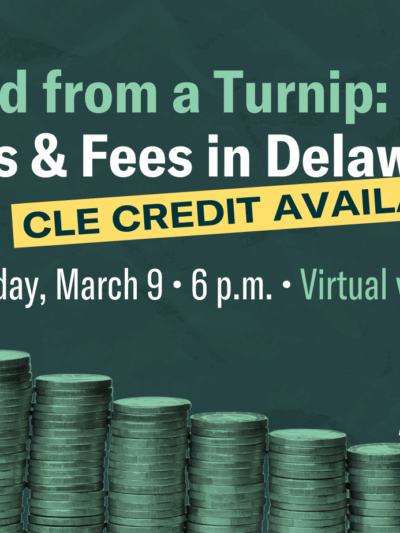 Blood from a Turnip: Fines & Fees in Delaware. CLE credit available.