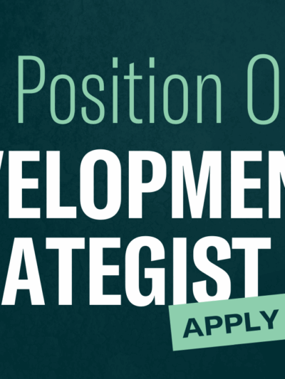 New Position Open: Development Strategist. Apply now!