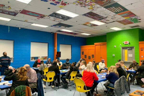Attendees at the Police Reform Town Hall in Newark
