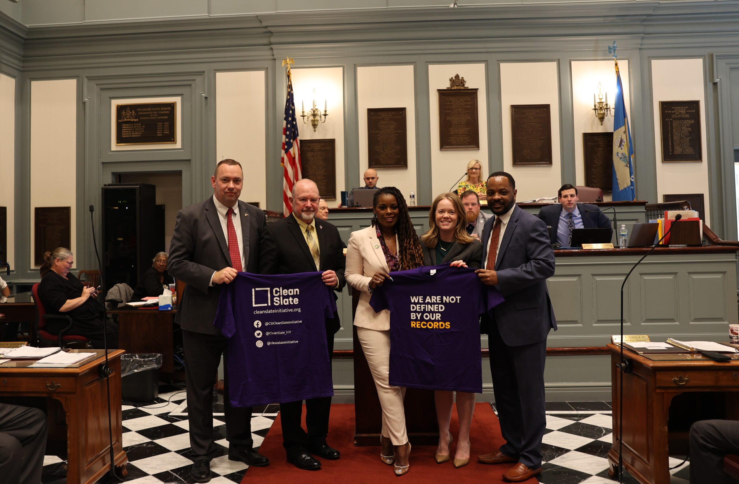 CSI CEO Sheena Meade w/ DE legislators