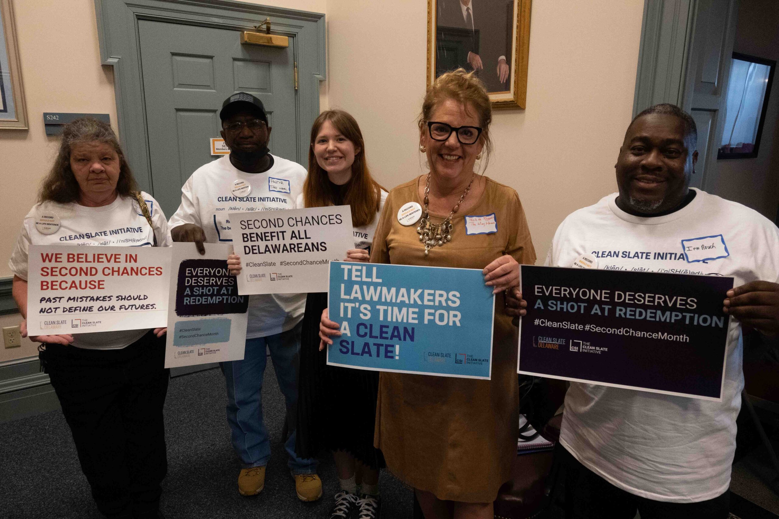 Clean Slate advocates at Legislative Hall