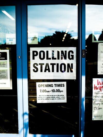 Polling place entrance