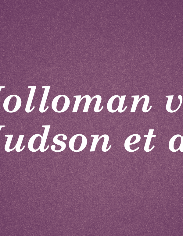 Holloman v. Hudson et al