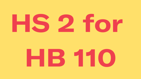 HS 2 for HB 110