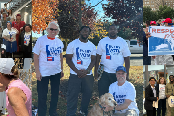 Photos of EVC volunteers and partners at various events