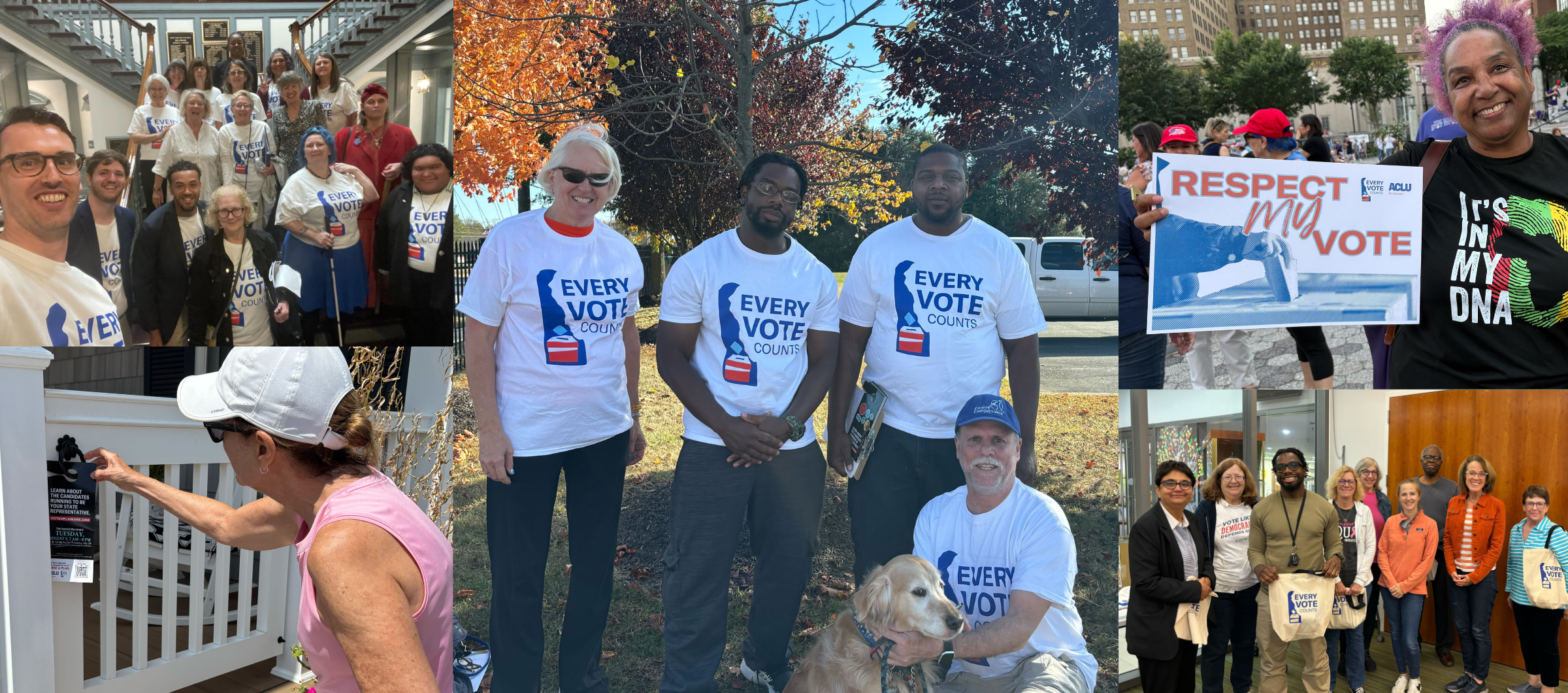 Photos of EVC volunteers and partners at various events