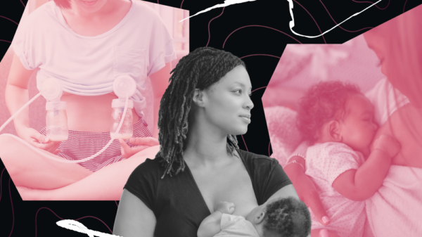 collage of people breastfeeding
