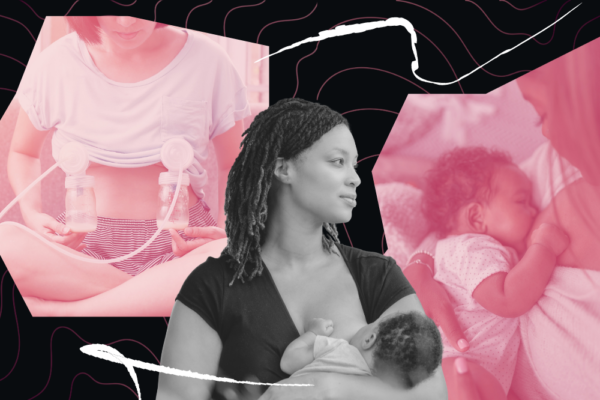 collage of people breastfeeding