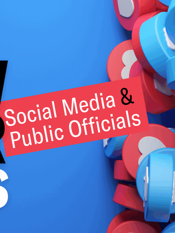 blue background with social media like icons on the right and large bold text that reads "know your rights"