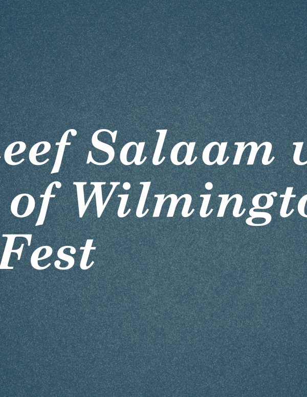 White text on dark background that reads: "Haneef Salaam v. City of Wilmington, CityFest"