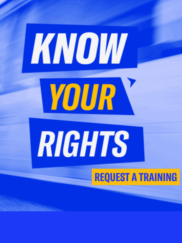 Know Your Rights: Request a Training