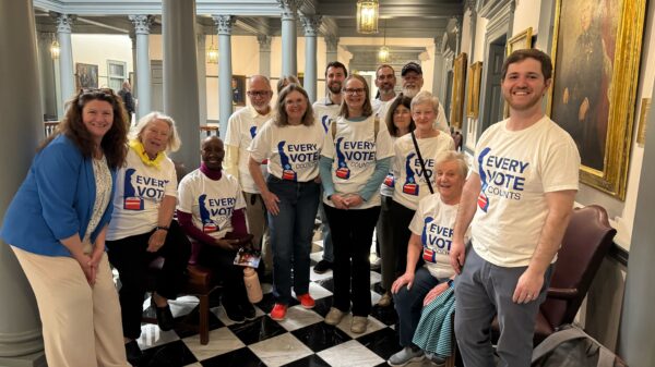 Every Vote Counts campaign partners at legislative hall in Dover