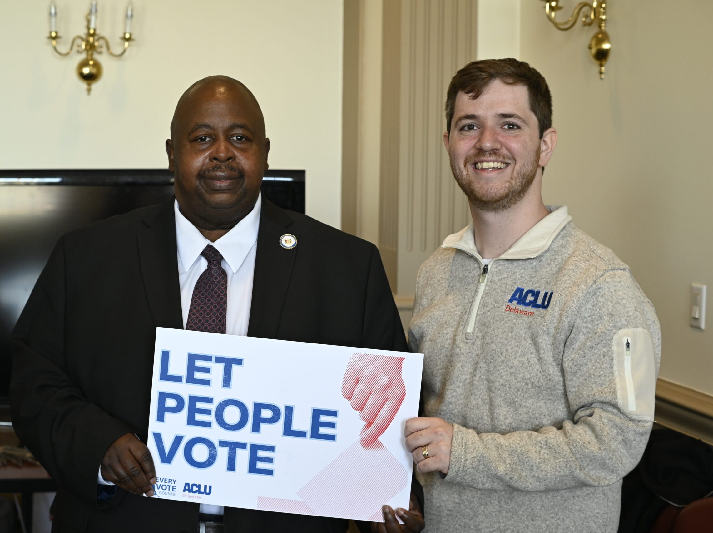 Representative Larry Lambert with Andrew Bernstein