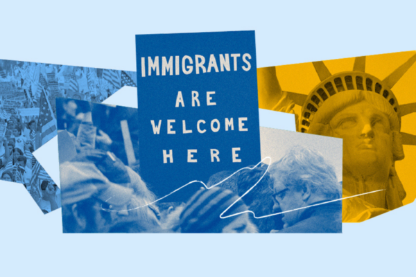 immigrants are welcome here collage