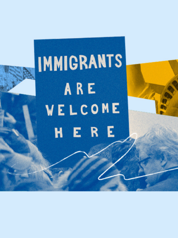 immigrants are welcome here collage