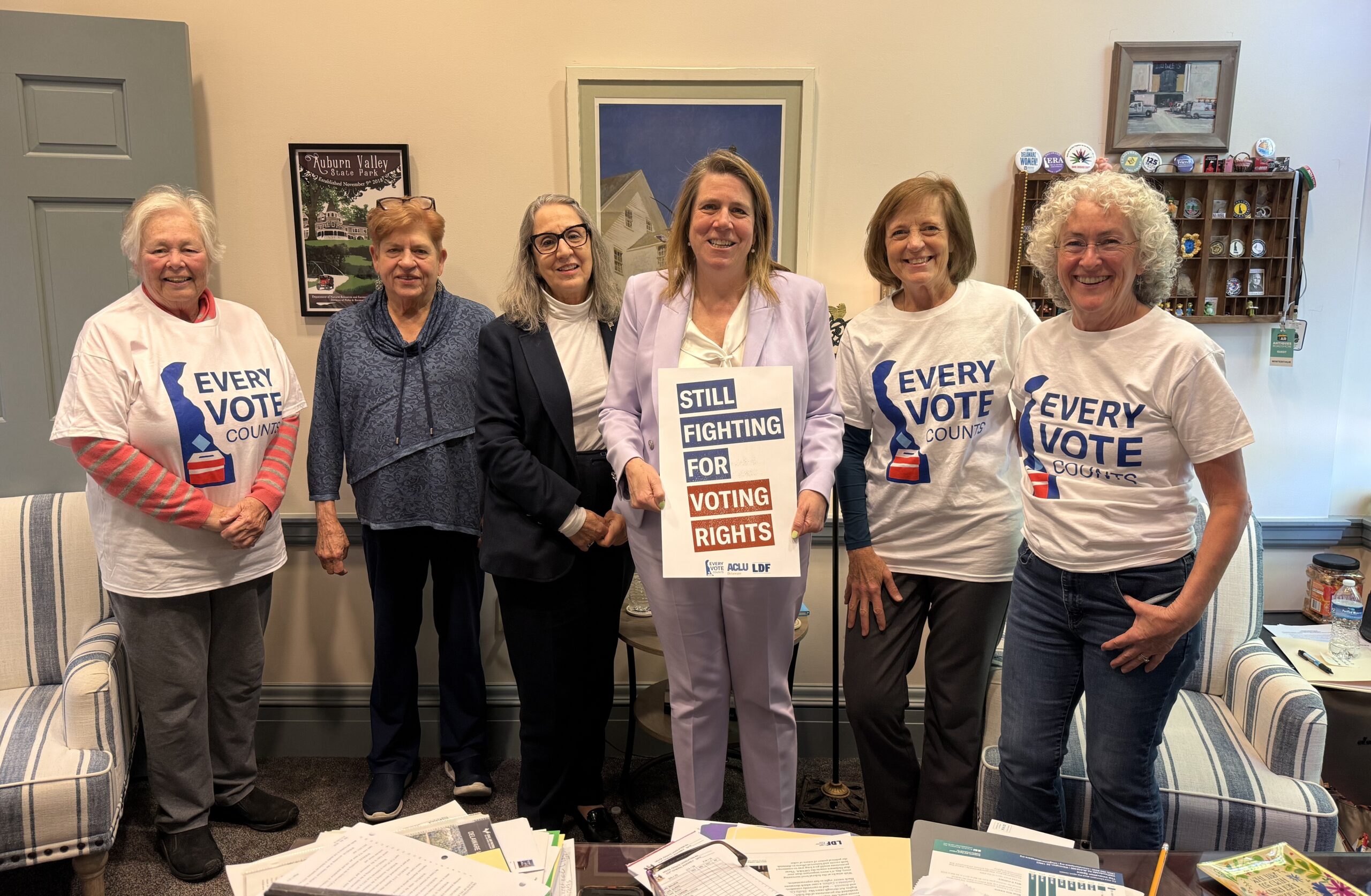 Rep. Krista Griffith with a group from the DVRC