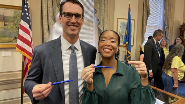 Deputy Policy & Advocacy Director John Reynolds (left) and Rep. Madinah Wilson-Anton