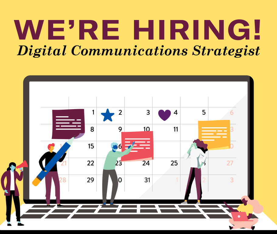 We're hiring! Digital Communications Strategist.