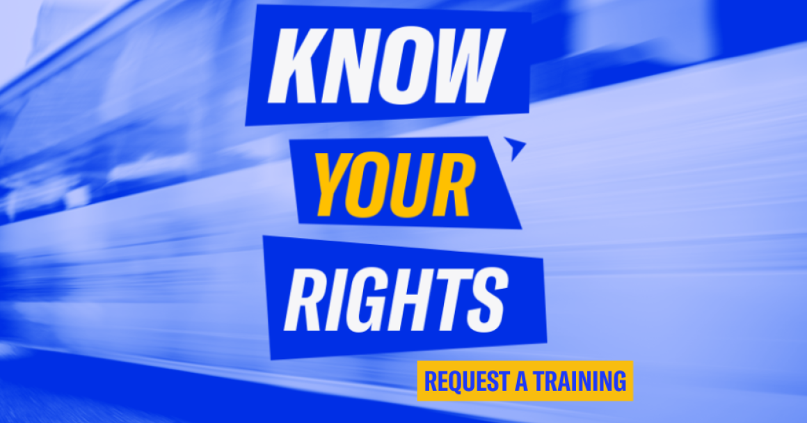 Know Your Rights: Request a Training