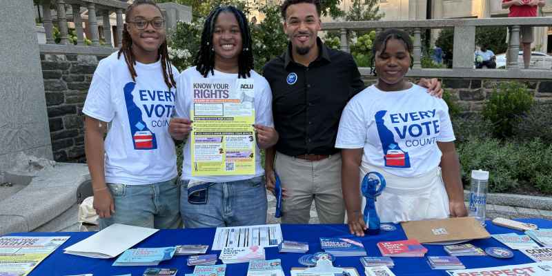EVC Organizer Branden Fletcher with EVC volunteers