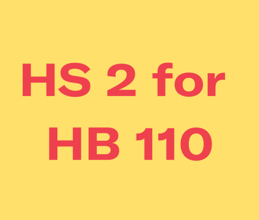 HS 2 for HB 110