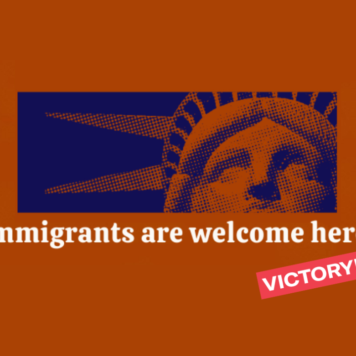 Immigrants are welcome here.