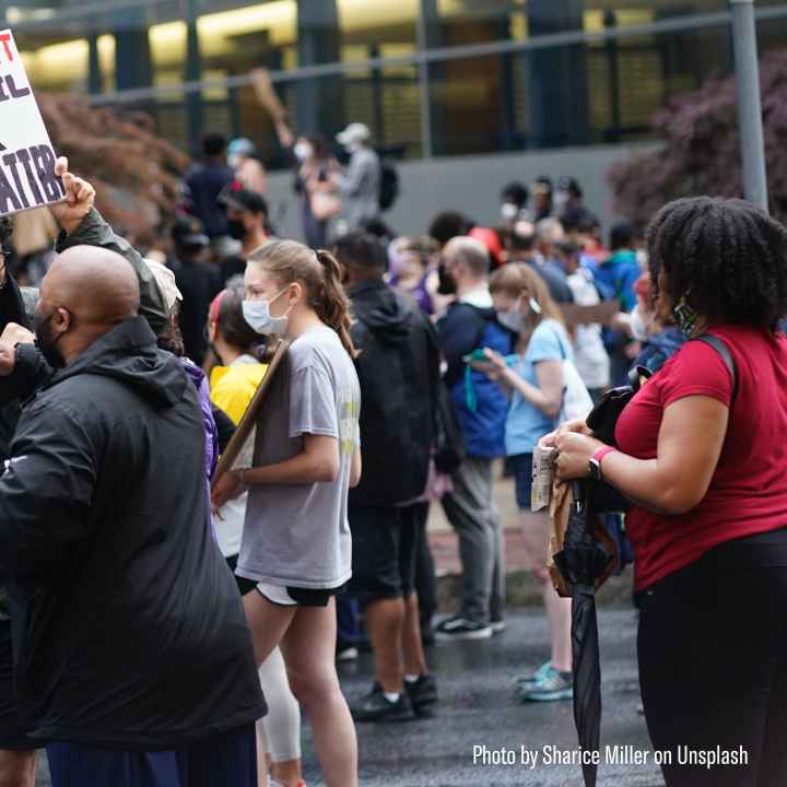 People at the protest for George Floyd and Breonna Taylor in Wilmington on June 5, 2020.